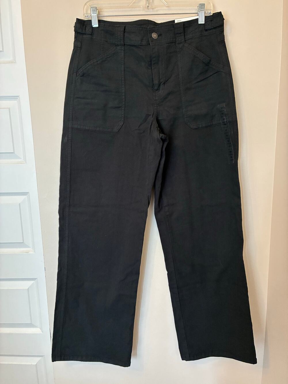 American Eagle NEW Stovepipe Utility Pants Black High Rise Women's Size 10